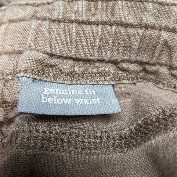 J. Jill genuine fit below waist 100% linen brown wide leg pant w/ drawstring 16P - Picture 6 of 8